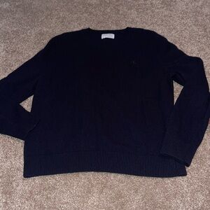 Calvin Klein Wool Crewneck sweater- black - large. J